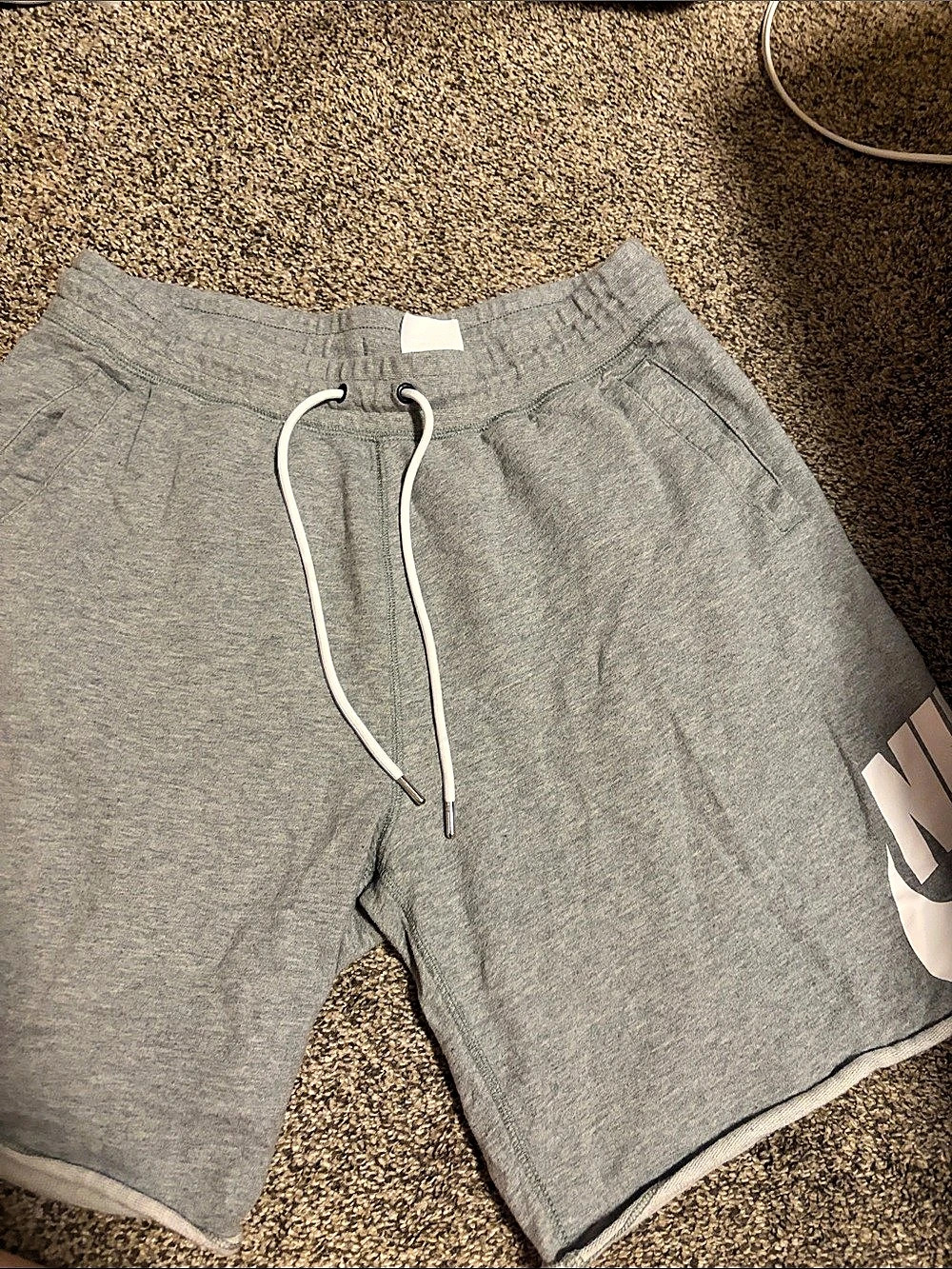Nike Sportswear Swoosh French Terry Shorts Gray Medium